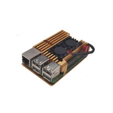 Корпус ACD Gold Metal Aluminum Case with Double Fans for Raspberry Pi 4B Корпус ACD Gold Metal Aluminum Case with Double Fans for Raspberry Pi 4B
