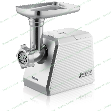 Мясорубка электрическая BBK MG2005 2000 Вт, белый/серый, 2000 Вт, 2.0 кг/мин, реверс, защита от перегрузки, металлический лоток, насадки - 5
