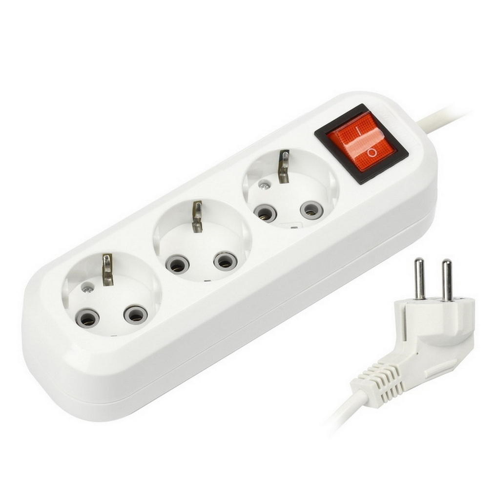 Удлинитель Smartbuy (SBE-16-3-10-ZS) 3 гнз х 10 м (16А/3.5кВт, ПВС 3х1.0)