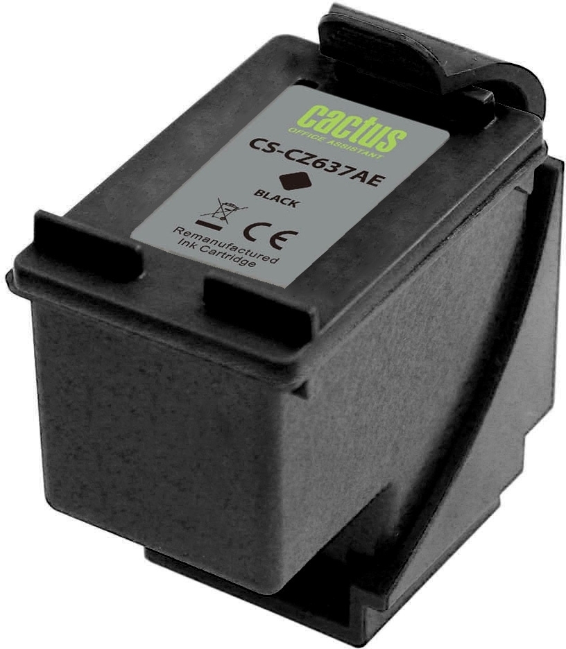 Картридж струйный Cactus CS-CZ637AE № 46 черный (33мл) для HP DJ IA 2020hc/2520hc;Ultra 2029/2529;Ultra 4729AIO