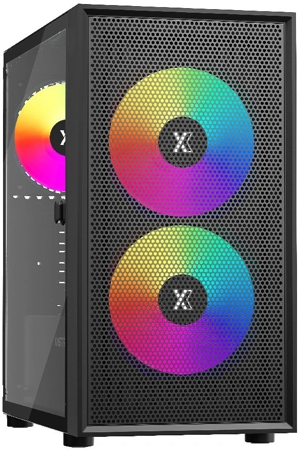 Компьютерный корпус XASTRA A305M 3ARGb Black mATX/Mesh/tempered glass/2x140мм + 1x120мм ARGb PWM fans/Door/ A305M-2FC14A-1FC12A-D