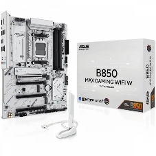 Материнская плата ASUS B850 MAX GAMING WIFI W, AM5, AMD B850, 4xDDR5, 4xSATA, 3xM.2, 1xPCIe 5.0 x16, 1xPCIe 4.0 x4, 2xPCIe 3.0 x1, 1xDisplayPort, 1xHDMI, 1x2.5Gb LAN, Wi-Fi 6E, Bluetooth 5.3, 1xUSB-C 10Gbps, 3xUSB-A 10Gbps, 2xUSB-A 5Gbps, 2xUSB-A 2.0, 3x3.5 мм, 7.1, ATX