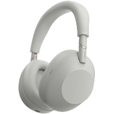 Беспроводные/проводные наушники Sony WH-1000XM6 серебро, полноразмерные, Bluetooth + проводной, адаптивное активное шумоподавление, до 40 ч