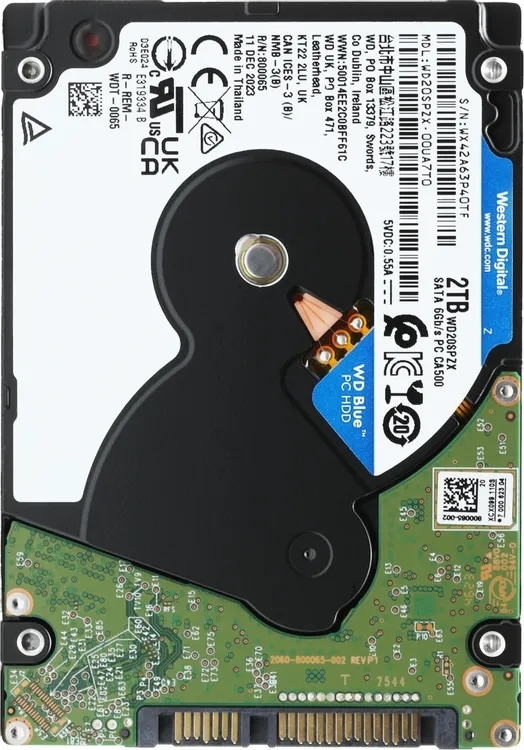 Жесткий диск HDD WD Blue 2Tb 5400rpm SATA 128Mb 2.5