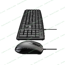 Комплект клавиатура и мышь ABR KM600 черный, интерфейс USB, проводной, RU/EN