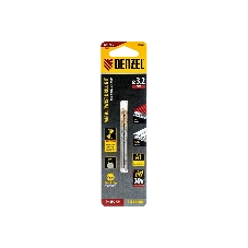 Сверло спиральное по металлу Denzel 3,2 x 65мм, Р6М5, Golden Tip, 2 шт.
