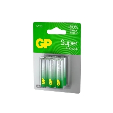 Алкалиновые батарейки GP Super Alkaline G-Tech 15А АA - 6 шт. на блистере