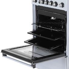 Плита Газовая De Luxe 5040.40г (кр) ЧР-012 серый (стеклянная крышка) реш.чугун