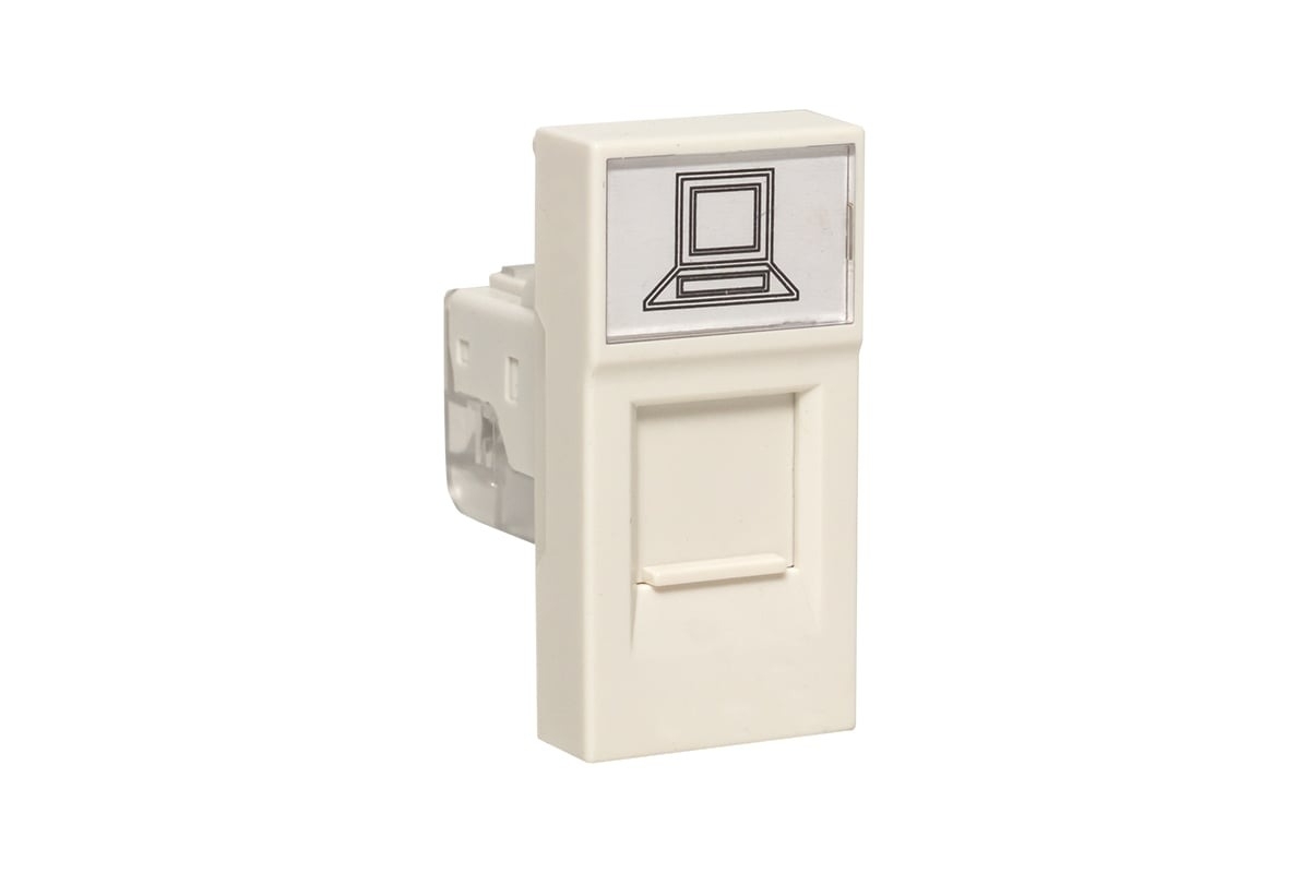 Розетка компьютерная RJ45 EKF PROxima, категории 5e (ширина 1 модуль) E1MK015E-135-10