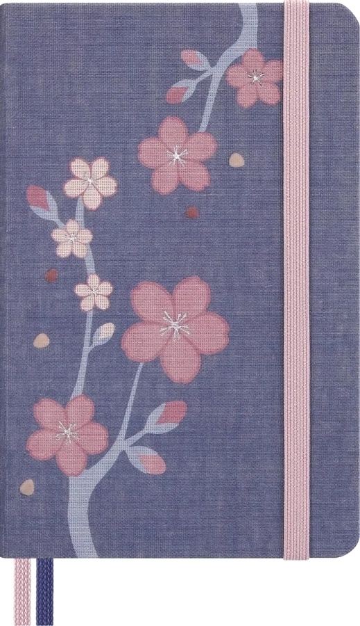 Блокнот Moleskine LIMITED EDITION SAKURA LESU08MM710 Pocket 90x140 мм, обложка текстиль, 160 страниц, линейка, синий, 2025