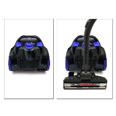 Пылесос Ginzzu VS437 черный/синий, 420/2400 Вт, уборка сухая, пылесборник контейнер 2,5 л