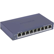 Коммутатор Hikvision DS-3E1309P-EI(O-STD)(B), 8×100 Мбит/с PoE + 1×1 Гбит/с, настраиваемый