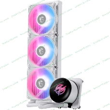 Система жидкостного охлаждения/ Water Cooling System MSI MPG CORELIQUID P13 360 (300W, 360мм, LED, White, ARGB/ Fans: 3x120мм, 64.89CFM, 2050RPM/ Pump 20dBA, 3400RPM, Rad thickness 27мм/ S: 1851, 1700, AM5, AM4)