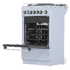 Плита Газовая De Luxe 5040.40г (кр) ЧР-012 серый (стеклянная крышка) реш.чугун