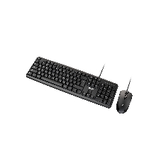Комплект клавиатура и мышь ABR KM600 черный, интерфейс USB, проводной, RU/EN