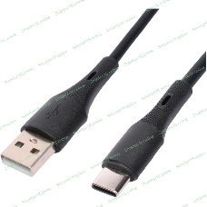 Кабель USB2.0 Cablexpert CC-USB2S-AMCM-1M-BK AM/Type-C, 3А, 18Вт, QC3.0, силиконовый, медь, 1м, черный, пакет