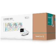 Система жидкостного охлаждения Deepcool LM360 WH ARGb Soc-AM5/AM4/1200/1700/1851 белый 4-pin 19-36dB Al LCD 250W 1729gr Ret (R-LM360-WHDMMC-1)