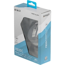 Мышь беспроводная A4Tech Fstyler FB35C серый/черный, 2000 dpi, радиоканал, Bluetooth, USB, кнопки - 6