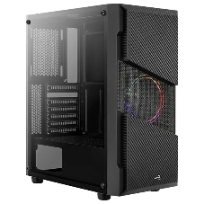 Корпус Aerocool/Formula Menace Saturn RGB-G-BK-v1 (3xUSB, 2xAudio, 0.5 мм, 120 мм FAN, прозрачная стенка-закаленное стекло, mATX