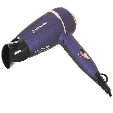 Промо_Фен BRAYER BR3025 синий/золотистый, 1400 Вт, компактный