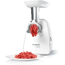 Мясорубка электрическая Bosch MFW2515W белый, 1500 Вт, 1.7 кг/мин, защита от перегрузки, насадки - 4