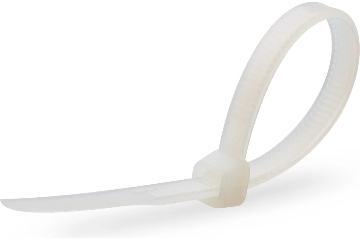 Нейлоновые стяжки Fortisflex КСС 4х250 белый 100 штук