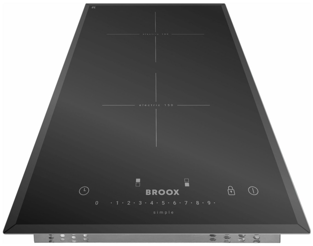 Варочная панель Broox ПЭВ 25 С, 2 конфорки, стеклокерамика, 3000 Вт