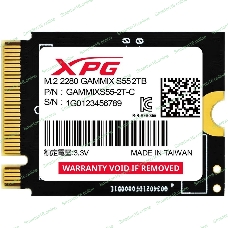 Накопитель SSD ADATA XPG GAMMIX S55, 2000 Gb, PCIe 4.0 x4, M.2 2230, NVMe, R/W 5000/3200, без радиатора