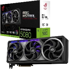 Видеокарта ASUS ROG Astral GeForce RTX 5080 OC Edition, 16 GB GDDR7, 256 bit, 3xDisplayPort, 2xHDMI, GPU 2760 MHz