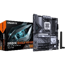 Материнская плата Gigabyte B650E EAGLE WIFI6E, AM5, AMD B650E, 4xDDR5, 4xSATA, 3xM.2, 1xPCIe 5.0 x16, 1xPCIe 4.0 x4, 2xPCIe 3.0 x1, 1xHDMI, 1xDP, 1x2.5Gb LAN, Wi-Fi 6E, Bluetooth 5.3, 1xUSB-C 5Gbps, 2xUSB-A 10Gbps, 2xUSB-A 5Gbps, 4xUSB-A 2.0, 1xPS/2, 3x3.5 мм, 7.1, ATX