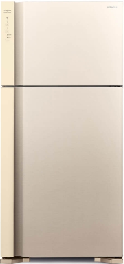 Холодильник Hitachi R-V660PUC7-1 BEG бежевый двухкамерный 405/145л морозилка сверху, No Frost