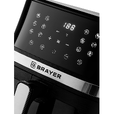 Аэрогриль Brayer 2038BR черный, 1600 Вт, 7 л, сенсор, 12 программ