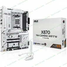 Материнская плата ASUS X870 MAX GAMING WIFI7 W, AM5, AMD X870, 4xDDR5, 4xSATA, 3xM.2, 1xPCIe 5.0 x16, 2xPCIe 4.0 x16, 1xPCIe 3.0 x16, 1xHDMI, 2xUSB Type-C (Display), 1x2.5Gb LAN, Wi-Fi 7, Bluetooth 5.4, 2xUSB-C 40Gbps, 1xUSB-A 10Gbps, 3xUSB-A 5Gbps, 4xUSB-A 2.0, 3x3.5 мм, 7.1, ATX
