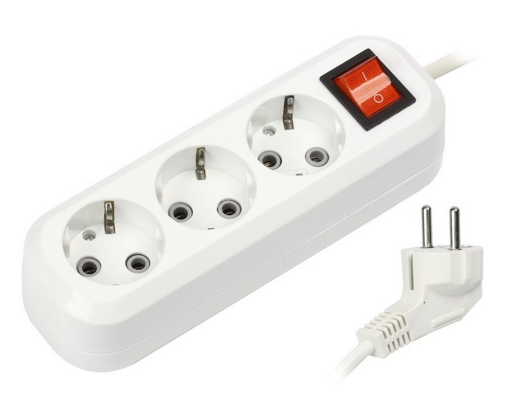 Удлинитель Smartbuy (SBE-16-3-07-ZS) 3 гнз х 7,0 м (16А/3.5 кВт, ПВС 3х1.0)
