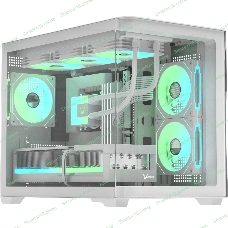 Компьютерный корпус AeroCool/Formula Crystal U2M Floe белый без БП mATX 1xUSB 3.0 audio bott PSU