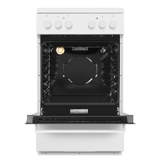 Плита электрическая Maunfeld MEC55CW07 белый, конфорок 4 шт, духовка 60 л, 50 см x 85 см x 60 см