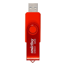 Флешка USB Smartbuy Twist Red (SB032GB3TWR), 32Gb, USB 3.0/3.1, R/W 70/40, красный
