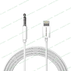 Кабель аудио MORE CHOICE (4610196409820) UK28i AUX 3.5мм Lightning 8-pin 1м, белый