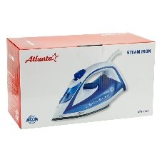 Утюг Atlanta ATH-5545 синий/белый, 2200 Вт, 32 г/мин, 85 г/мин, 300 мл