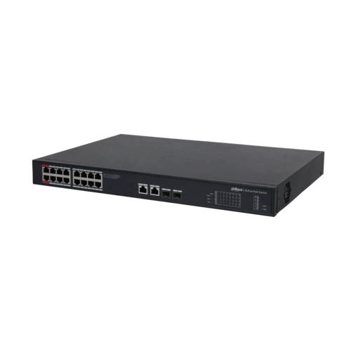 Коммутатор Dahua DH-PFS3220-16GT-240, 16×1 Гбит/с + 2×1 Гбит/с SFP, неуправляемый