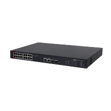 Коммутатор Dahua DH-PFS3220-16GT-240, 16×1 Гбит/с + 2×1 Гбит/с SFP, неуправляемый
