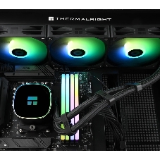 Система жидкостного охлаждения Thermalright Frozen Horizon 360 V2 ARGb Soc-AM5/AM4/1200/1700/1851 черный 4-pin 29.5dB Al Ret (F-HORIZON-360-BL-V2)