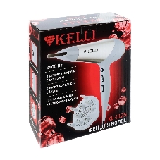 Фен Kelli KL-1125 белый/золотистый, 2400 Вт