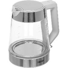 Чайник электрический Haier HK-500 1.7л. 2200Вт серый/белый корпус: стекло/пластик (TD0029955RU)
