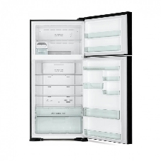 Холодильник Hitachi R-V660PUC7-1 BBK черный бриллиант двухкамерный инвертер 405/145л морозилка сверху