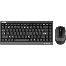 Комплект клавиатура+мышь A4Tech FStyler FG1110 беспроводной, USB, 2000 DPI, чёрный/серый