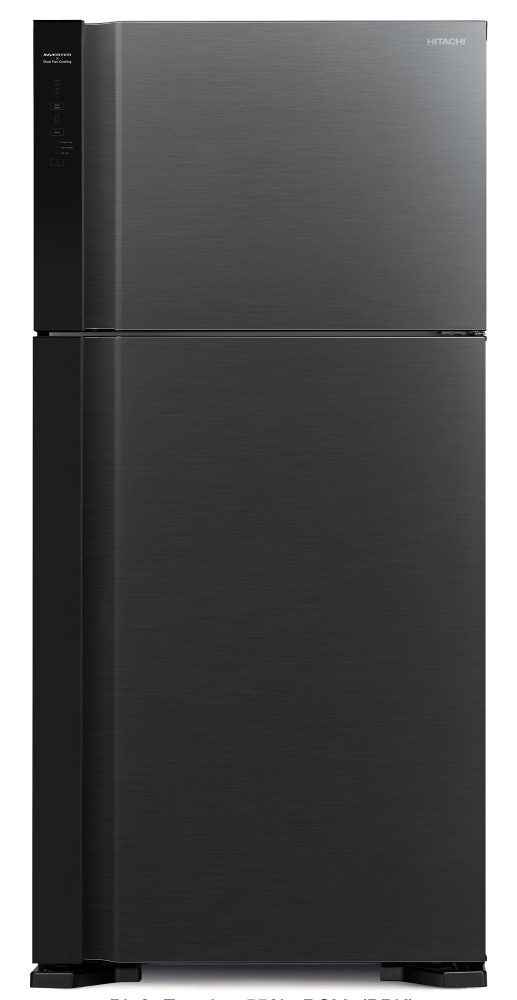 Холодильник Hitachi R-V660PUC7-1 BBK черный бриллиант двухкамерный инвертер 405/145л морозилка сверху