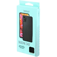Чехол (клип-кейс) BORASCO Silicone Case, для Samsung Galaxy A22/M22, черный