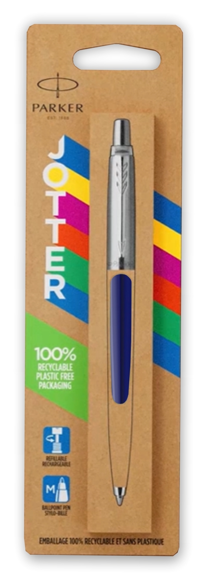 Ручка шариковая Parker Jotter Originals (CW2123427) Navy Blue CT, M, синие чернила, блистер