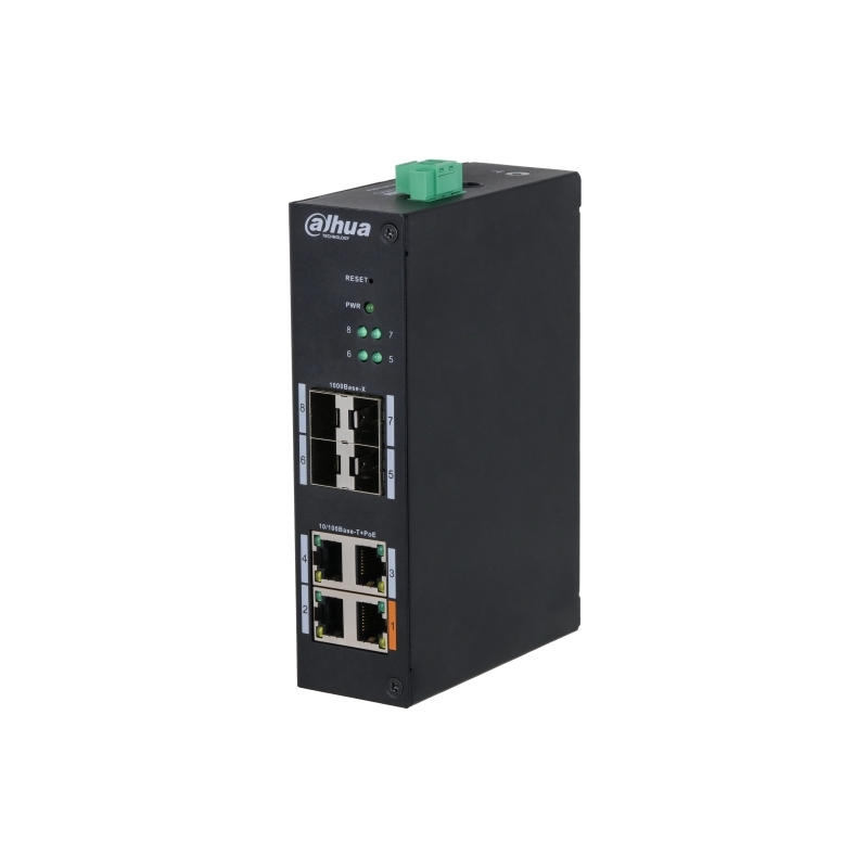 Коммутатор Dahua DH-HS4408-4ET-60, 4×100 Мбит/с + 4×1 Гбит/с SFP, управляемый